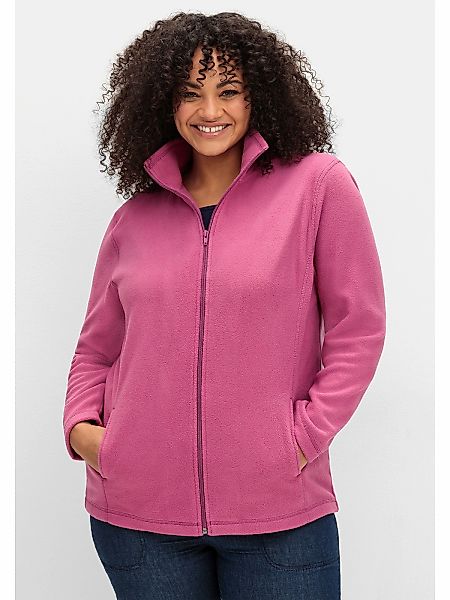 Sheego Strickjacke "Große Größen", mit Reißverschluss günstig online kaufen