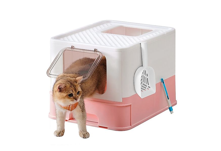 FEANDREA Katzentoilette, Katzenklo, mit Deckel, für Katzen bis 15kg günstig online kaufen