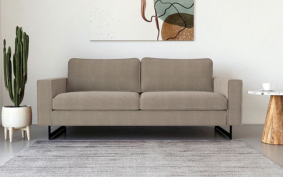 Places of Style 3-Sitzer "Maxi-Ausführung Pinto, 236 cm, Cord, Chenille, Le günstig online kaufen