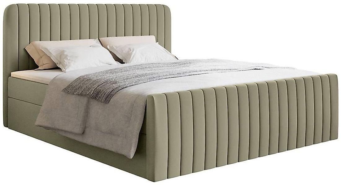 NADUVI Collection | Boxspringbett Adrien Chenille mit Stauraum 200x200 günstig online kaufen