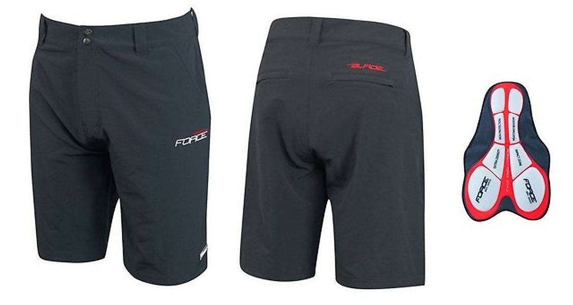 FORCE Fahrradhose FORCE MTB Shorts BLADE Innenhose & GEL Pad, schwarz günstig online kaufen