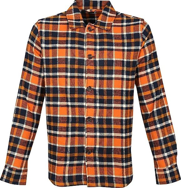 KnowledgeCotton Apparel Overshirt Karo Orange - Größe XL günstig online kaufen