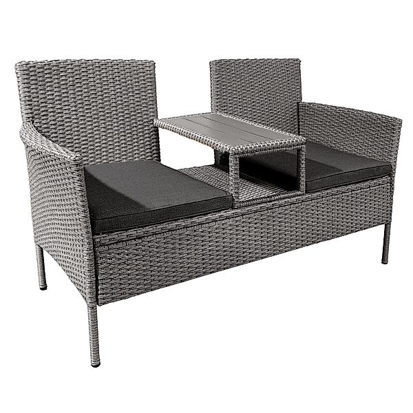 riess-ambiente Gartenbank PORTOFINO 140cm grau (Einzelartikel, günstig online kaufen