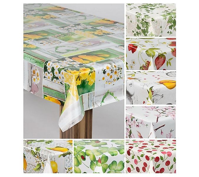 laro Tischdecke laro Wachstuch-Tischdecke Wachstischdecke Gartentischdecke günstig online kaufen