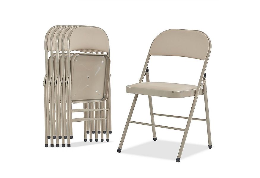 VINGLI Klappstuhl 4er/6er Set aus Stabilem Stahlrahmen & PVC, Gepolsterte K günstig online kaufen