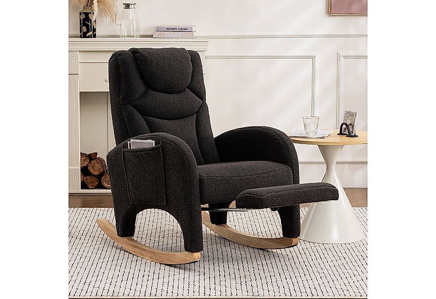 i@home Loungesessel Schaukelstuhl mit Hocker, Relaxsessel mit Ottomane (Rüc günstig online kaufen