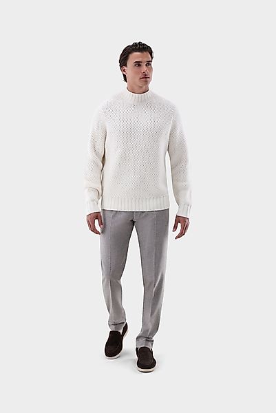 Stehkragenpullover mit Struktur und Kaschmir günstig online kaufen
