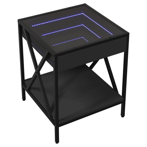 vidaXL Couchtisch Couchtisch mit Infinity-LED Schwarz günstig online kaufen