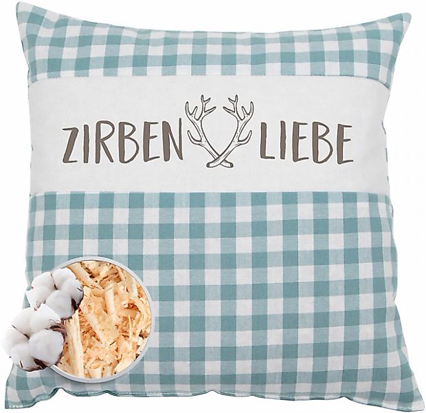 herbalind Duftkissen "als Geschenk 30x30 in mint Dekokissen Zirbenliebe mit günstig online kaufen