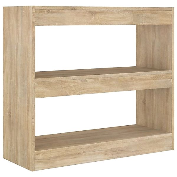 vidaXL Bücherregal Bücherregal/Raumteiler Sonoma-Eiche 80x30x72 cm, günstig online kaufen