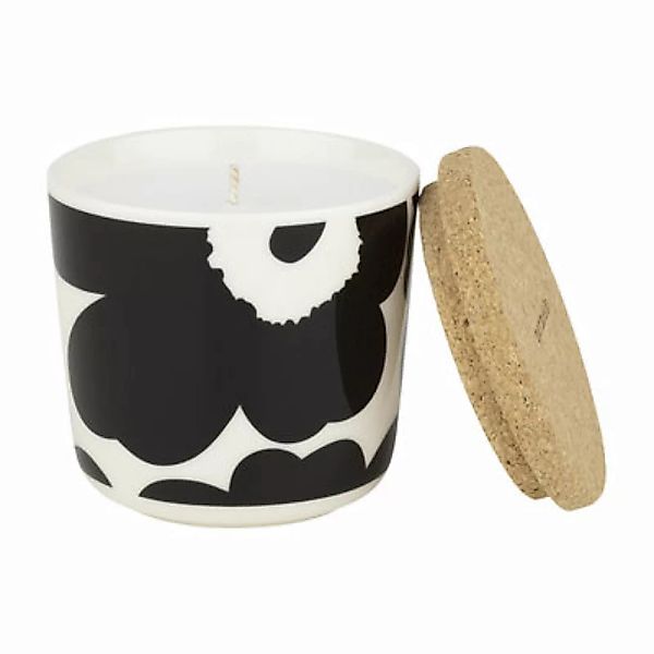 Parfumierte Kerze Unikko keramik schwarz / Ø 7,5 x H 7 cm - Duft Frühlingsw günstig online kaufen