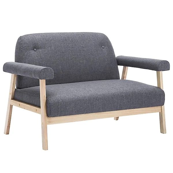 vidaXL 2-Sitzer-Sofa Stoff Dunkelgrau 246646 günstig online kaufen
