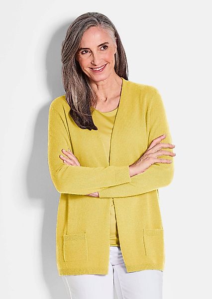 GOLDNER Strickjacke Kurzgröße: Langarm Feinstrick-Cardigan günstig online kaufen