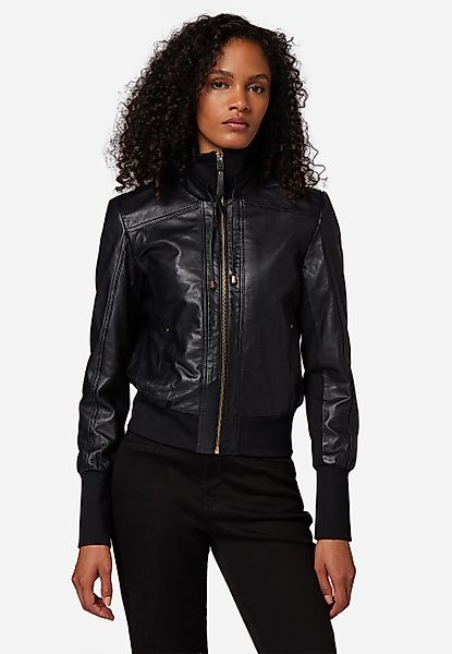 RICANO Lederjacke Cara Lederjacke mit Strickkragen günstig online kaufen