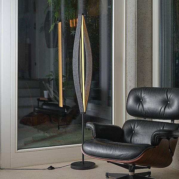 OSRAM LED-Stehleuchte Decor Flat Felt, grau, Filz, 3.000 K günstig online kaufen