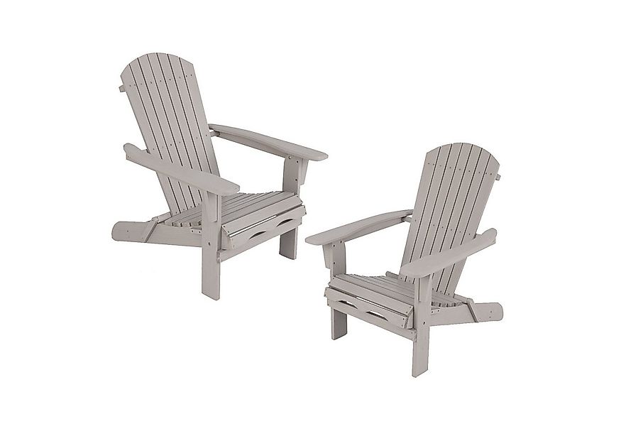 COSTWAY Gartenstuhl (2 St), Adirondack Stuhl klappbar, aus Holz günstig online kaufen