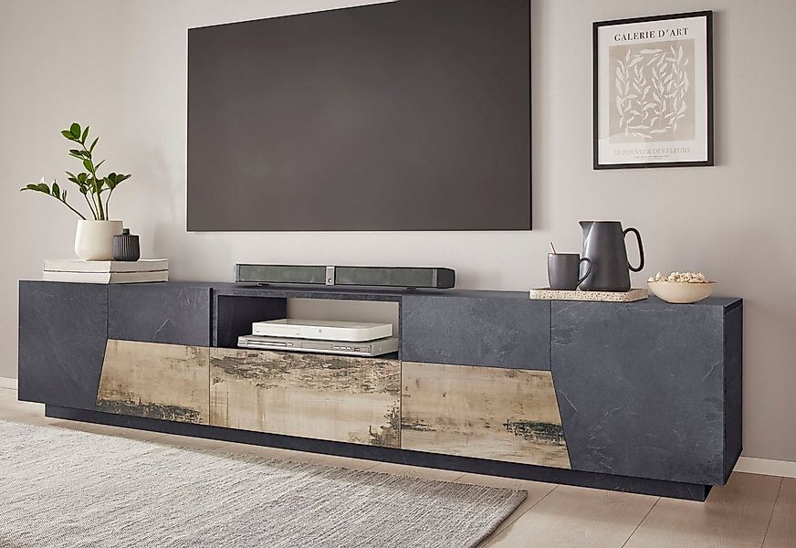 Home affaire Lowboard ALIEN- TV-Board, mit 4 Türen, 1 Schublade und 1 offen günstig online kaufen