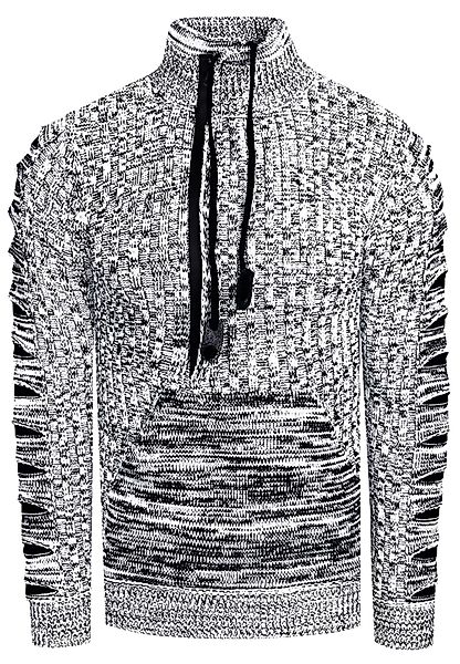 R-NEAL Stehkragenpullover Stehkragen Grob Strick Pullover günstig online kaufen