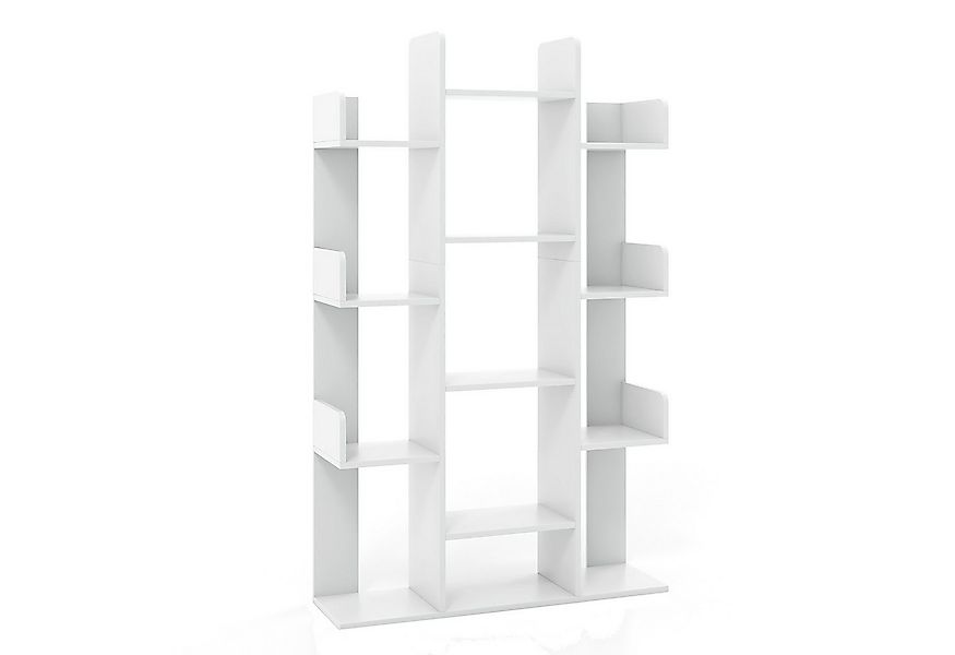 COSTWAY Bücherregal, mit 13 offenen Fächern, im Baumform, 86x24,5x141cm günstig online kaufen