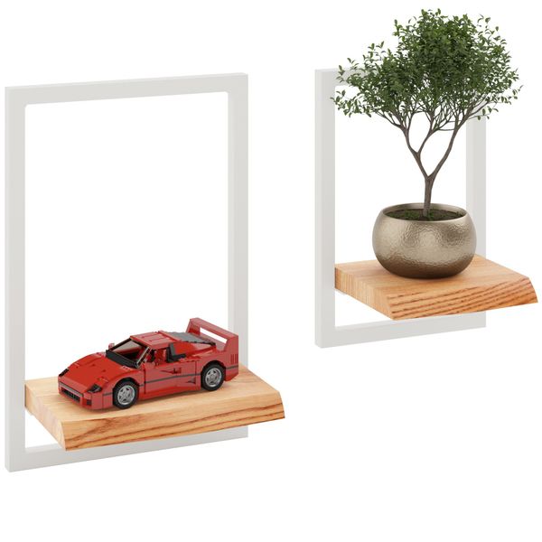 LAMO Manufaktur Wandregal Holz Set 2 günstig online kaufen