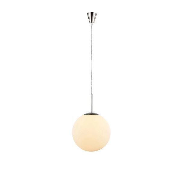 Lindby Pendelleuchte Rhona 9624113 Modern in Weiß aus Glas 1-flammig E27 Wo günstig online kaufen