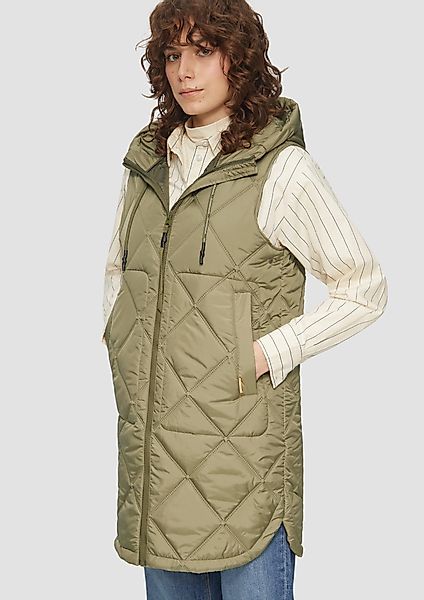 QS Funktionsweste Lange Weste mit Prägemuster günstig online kaufen