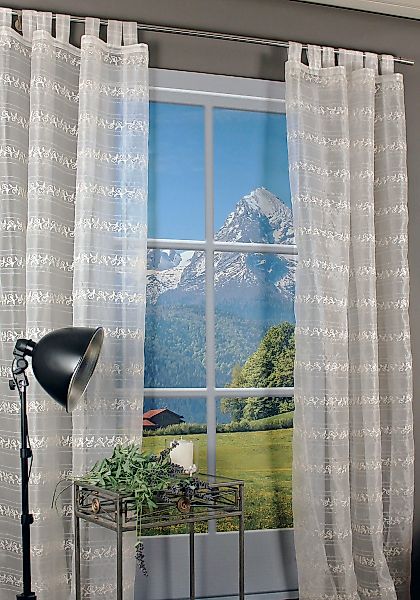 HOSSNER - ART OF HOME DECO Gardine "Hallwylersee" Schlaufen 1 Stk. tlg. Sch günstig online kaufen