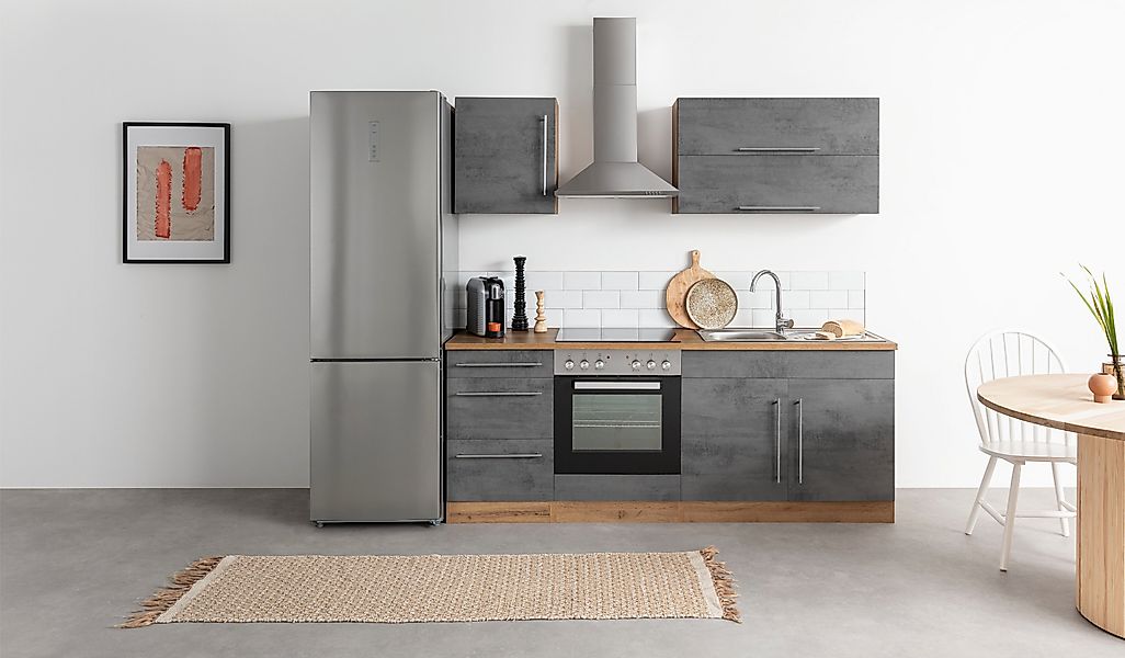 KOCHSTATION Küchenzeile KS-Samos, Breite 210 cm, günstig online kaufen