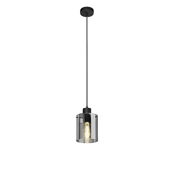 Lindby Pendelleuchte Kourtney 9626203 Modern in Schwarz 1-flammig E27 Wohnz günstig online kaufen