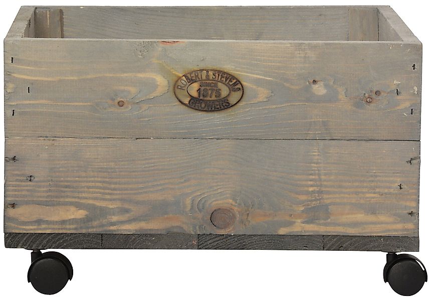 Dekowunder Übertopf Natürliche Eleganz: Holz-Pflanzkasten auf günstig online kaufen