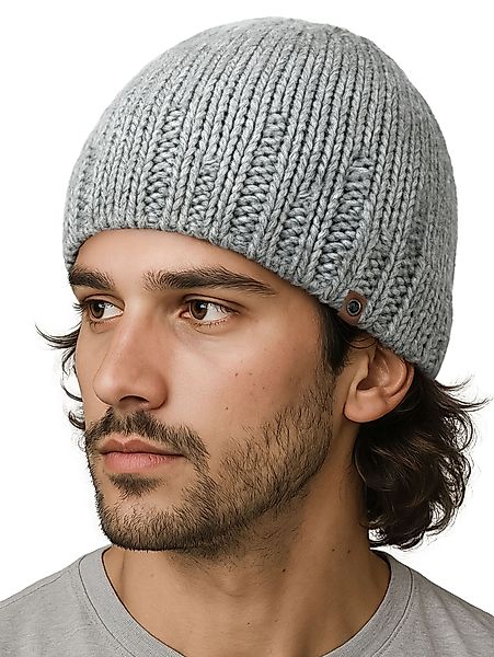 Neverless Strickmütze gefütterte Strickmütze für Herren, günstig online kaufen