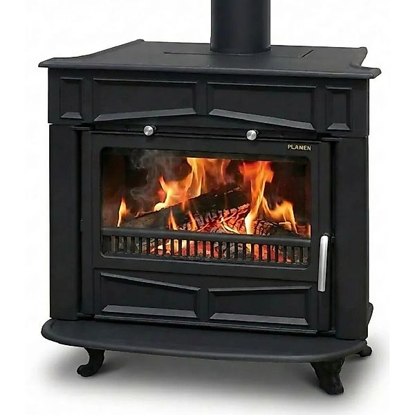 Plamen Gusskaminofen Glas Franklin und 11 kW günstig online kaufen