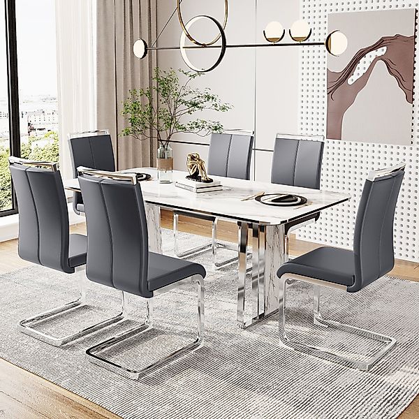 Merax Freischwinger (4 St), Schwingstuhl Esszimmerstuhl,4er günstig online kaufen