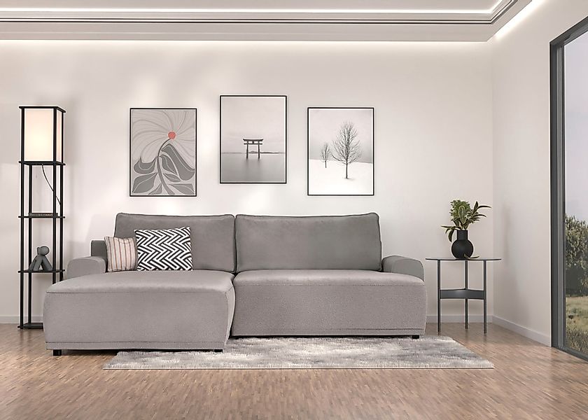 TRENDMANUFAKTUR Ecksofa "Fordon, Schlafsofa mit Bettkasten, Couch in L-Form günstig online kaufen