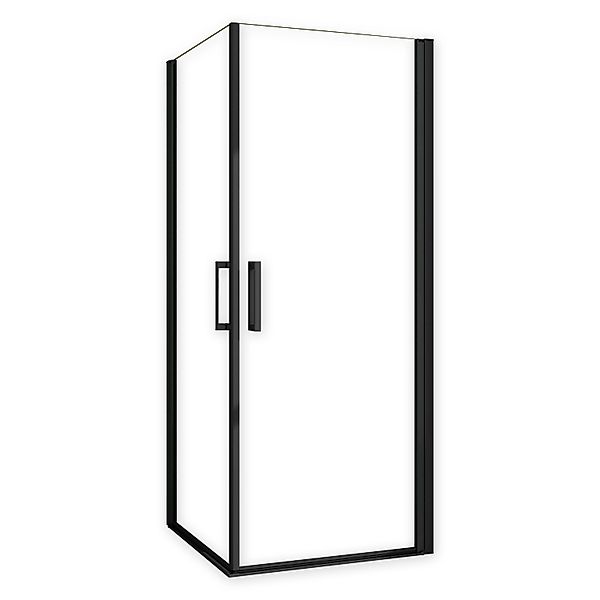 AICA Eckeinstieg 100x80 Höhe200cm Schwarz Duschkabine 8mm NANO ESG-Glas Sch günstig online kaufen