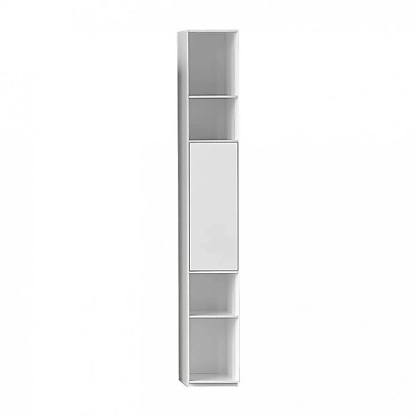 Piure - Nex Pur Regal mit Tür 30x211.5x36cm - weiß RAL 9016/MDF matt lackie günstig online kaufen