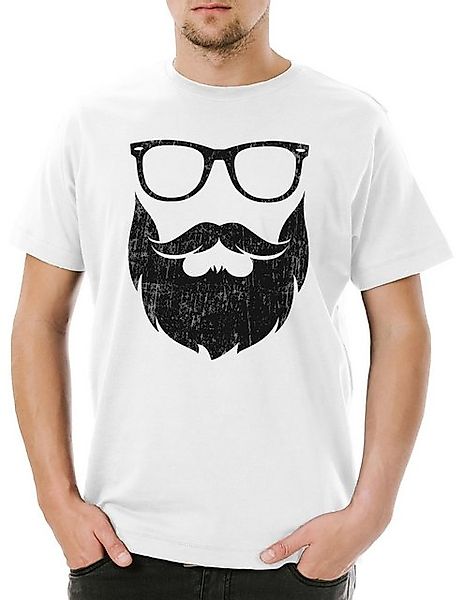 Urban Backwoods Print-Shirt Urban Backwoods Nerd Hipster Herren T-Shirt Wei günstig online kaufen