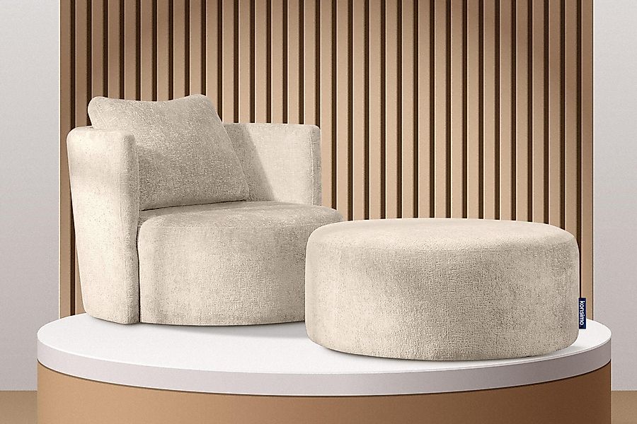 KONSIMO® Drehsessel Loungesessel RAGGI, mit 360° günstig online kaufen