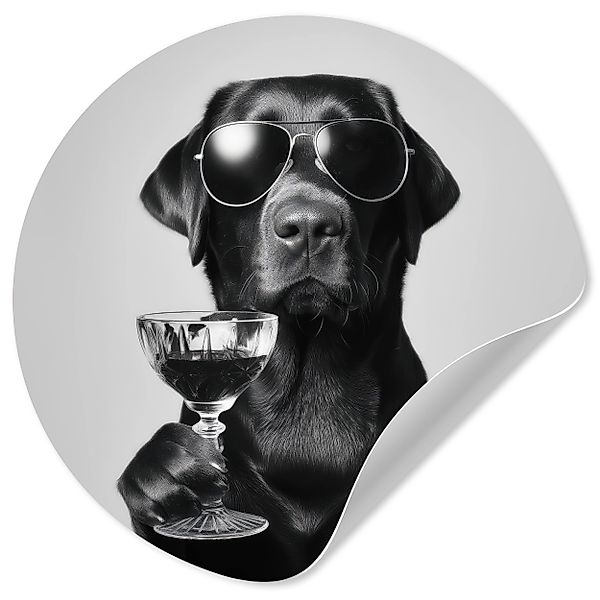 MuchoWow Wandsticker Hund - Schwarz - günstig online kaufen