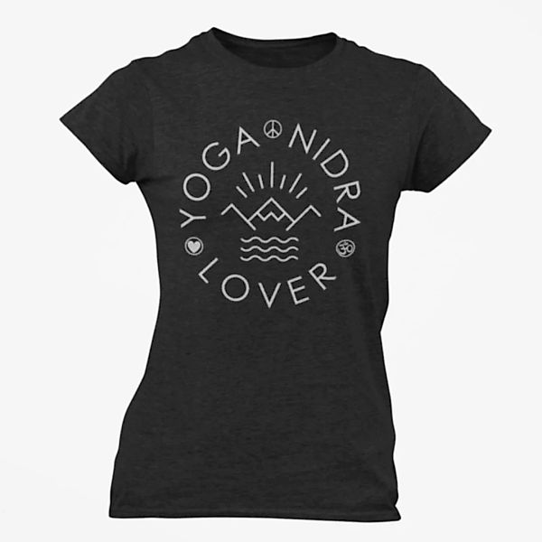Yogicompany - Damen - Yoga T-shirt "Yoga Nidra Lover" Grau/weiß günstig online kaufen