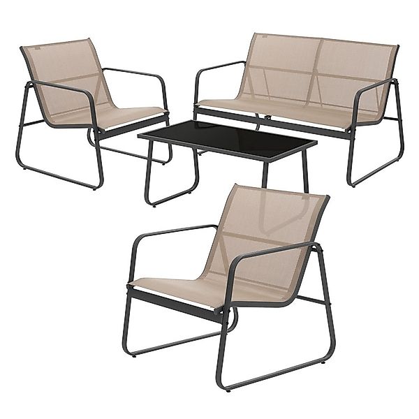ML-DESIGN Gartenlounge-Set Balkonmöbel Set aus Stahl günstig online kaufen