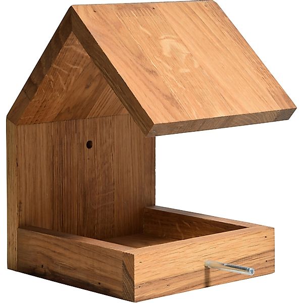 Dobar Design-Vogelhaus Eichenholz mit Satteldach Braun günstig online kaufen