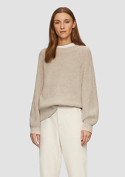 s.Oliver Longpullover Strickpullover Strickpullover mit Raglan-Ärmeln und R günstig online kaufen
