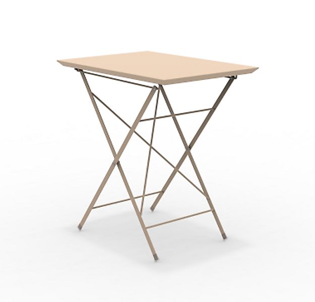 STEP - Faltbarer Gartentisch 70x50 cm beige günstig online kaufen