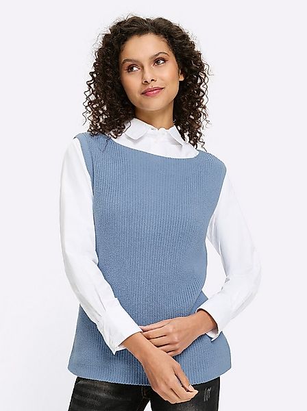 heine Pullunder Stricktop Ärmellos Rippoptik günstig online kaufen