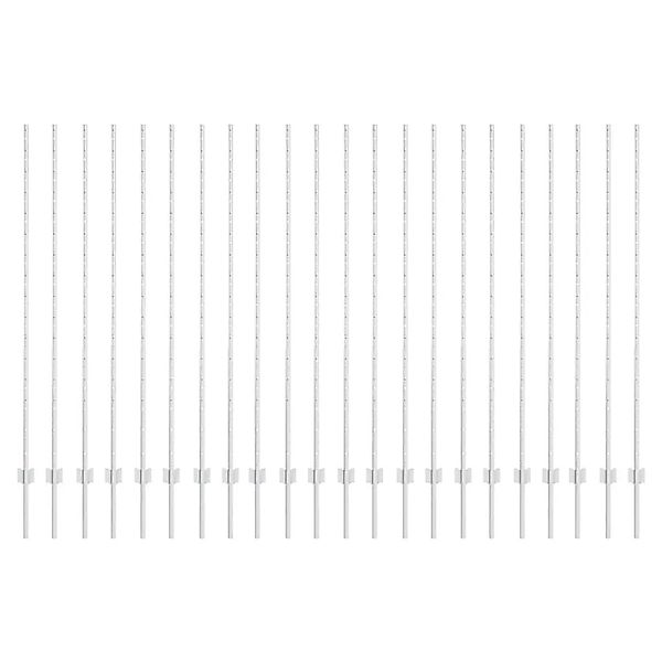 vidaXL Zaunpfosten 22 Stk Silber 200 cm Stahl 3335960 günstig online kaufen