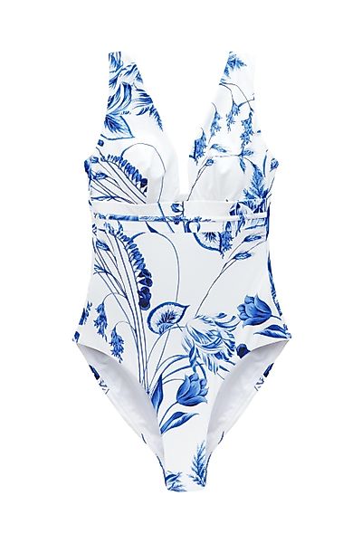 Next Badeanzug Bauchformender Badeanzug mit tiefem günstig online kaufen