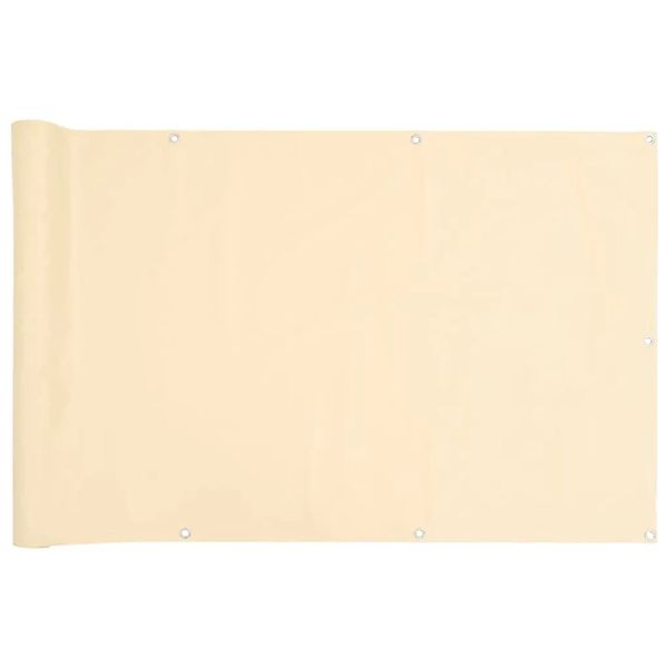 vidaXL Balkon-Sichtschutz Creme 500x120 cm PVC 4005502 günstig online kaufen