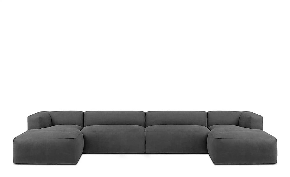 KONSIMO Wohnlandschaft  Buffo ¦ grau ¦ Maße (cm): B: 400 H: 73 Polstermöbel günstig online kaufen
