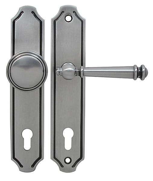 Türbeschlag Haustür Schutzbeschlag Kos LS Stahlgrau HS 92 mm Kn - Dr, Stahl günstig online kaufen